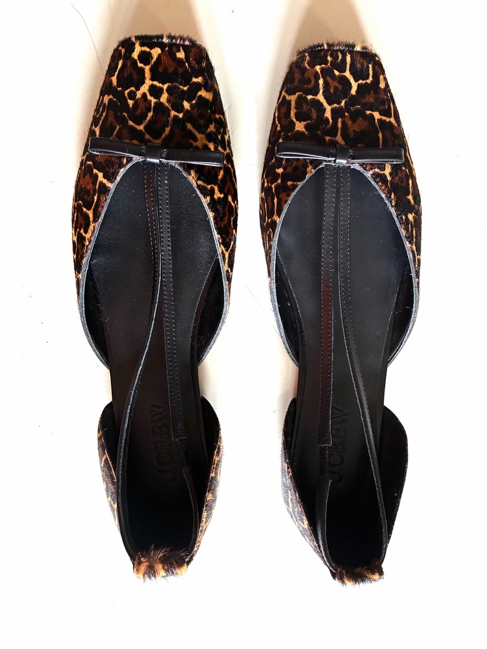 J. Crew Quinn cutout ballet flats in leopard-print calf hair.12. New. - Picture 4 of 10